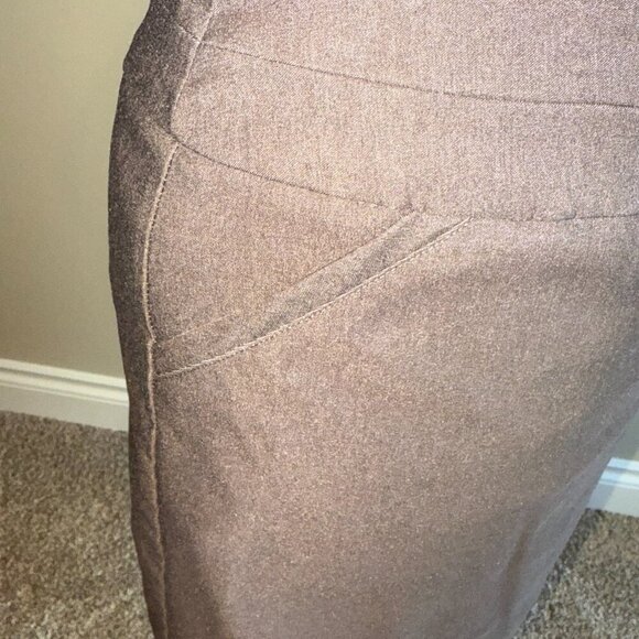 George Skirt brown knee length pencil pull on Office Professional Women's Sz M - Picture 3 of 6